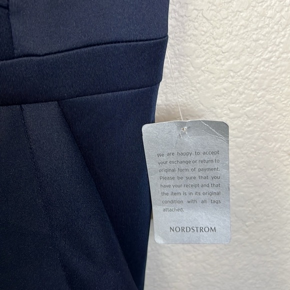 XSCAPE Tisha Knee Length Scuba Off The Shoulder Ruffle Dress Size 4 In Blue - Picture 7 of 14